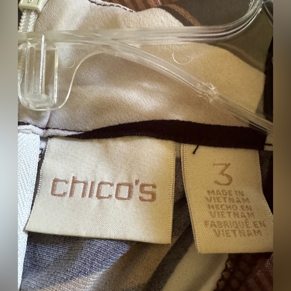 Chicio’s wideleg jumosuit, halter style top, brown/black/off white, sz 3(16) - Picture 2 of 7